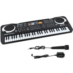 Orga electronica pentru copii, 61 clape, microfon inclus, alimentare 6V, functie de inregistrare, 54 x 17 cm , instrument muzical educational pentru i