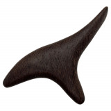 Dispozitiv multifunctional pentru masaj din lemn triunghiular maro inchis - 15cm, Stonemania Bijou