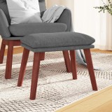 VidaXL Taburet, gri deschis, 45x29,5x35 cm, material textil