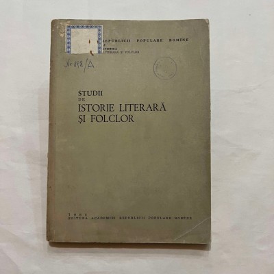 Studii de istorie literara si folclor foto
