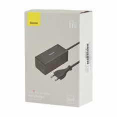 Incarcator Telefon Laptop sau Tablet Baseus GaN 5 Pro 67 W Transfer Date HDMI 4K USB-C USB-A - Negru