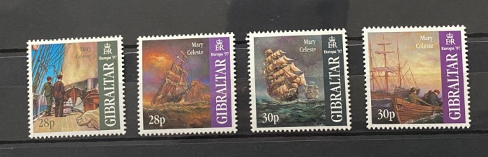 PC55 - Gibraltar 1997 Corabie Mary Celeste, serie MNH, 4v