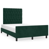 Cumpara ieftin Cadru de pat fara saltea verde inchis 120x190 cm catifea