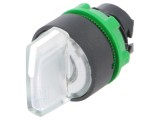 Comutator rotativ 22mm, alb, LED