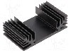Radiator extrudat, aluminiu, 37.5mm x 65mm, neagra, FISCHER ELEKTRONIK - SK 185 37,5 SA