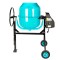 Betoniera 200 litri, 1200W, coroana fonta, roti cauciuc, Detoolz DZ-CC1001-G01
