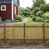 vidaXL Gard de Grădină Carbonizat 400 x 90 cm Stuf 42031264