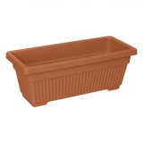 Jardiniera Flori, Plastic, Teracota, Capacitate 9 l, 46x20x17 cm