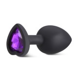 Dildo anal Heart Purple Diamond Small Negru