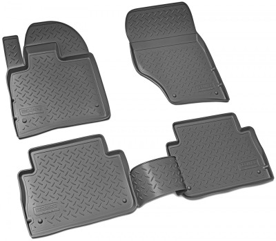 Set de 5 covorase cauciuc 3D stil tavita premium pentru Audi Q7 2005-2015 foto