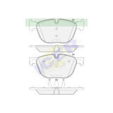 Set placute frana punte fata Bmw X5 2006-2013, X5 2013-2018, X6, X6 2014-2019, Icer Spania 181919, parte montare : Punte Fata