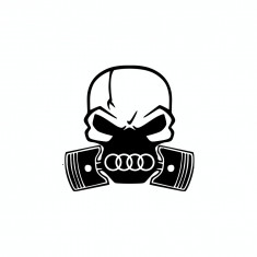 Sticker auto &amp;#039;&amp;#039;Audi toxic&amp;#039;&amp;#039;, 20x20 cm, Negru foto