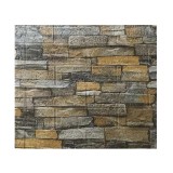 Set 10 Placi de Tapet, Autoadezive, 70 x 77 cm, 2.5 mm Grosime, Suprafata Acoperita 5.3 mp, din PVC, Model Caramida, Galben