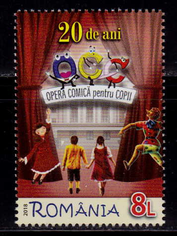 RO 2018 ,LP 2190 ,&quot;20 de ani Opera Comica pentru copii &quot;- serie ,MNH