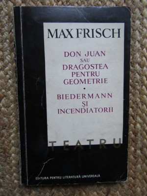 Max Frisch - Teatru (1966) foto