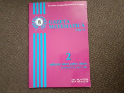 GAZETA MATEMATICA NR2/2015 foto