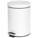 Cos de Gunoi pentru Baie, Capacitate 3L, din Metal cu Capac cu Inchidere Lenta si Pedala pentru Deschidere, Teesa