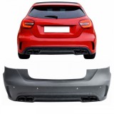 Bumper sportiv spate + difuzor + tevi de evacuare potrivite pentru Mercedes A-Class W176 2012-2018 Performance AutoTuning