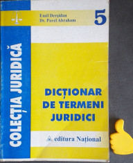Dictionar de termeni juridici Emil Dersidan Pavel Abraham foto