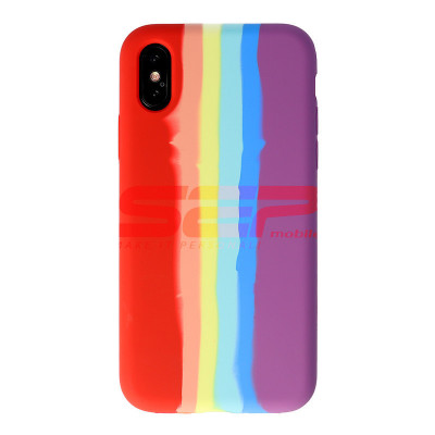 Toc silicon High Copy Rainbow Apple iPhone XS Max foto