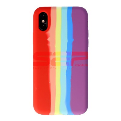 Toc silicon High Copy Rainbow Apple iPhone XR foto