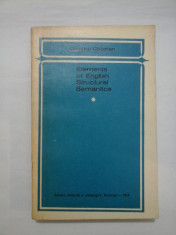 ELEMENTS OF ENGLISH STRUCTURAL SEMANTICS - Dumitru CHITORAN foto