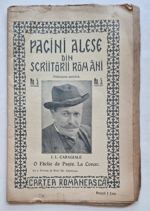 I. L. Caragiale &ndash; Pagini alese din scriitorii rom&acirc;ni nr. 5 &ndash; Cartea Rom&acirc;nească, interbelic