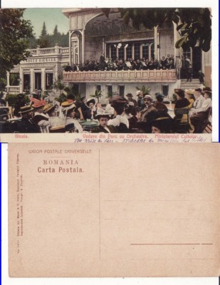 Sinaia - Orchestra in parc - animata, RR foto