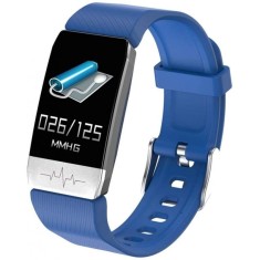 Bratara Fitness Techstar&reg; T1S Albastru, ECG, Puls, Oxigenarea Sangelui, Temperatura Corpului, Bluetooth, Sedentarism, Alerte