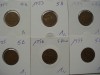 ROMANIA -SET COMPLET 5 BANI 1952 +1953 +1954 +1955 +1956 +1957, RPR, L14.39