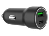 Alimentator USB GEMBIRD 12-24V DC cu soclu USB A și USB C TA-UC-A2PDQC20-CAR-01