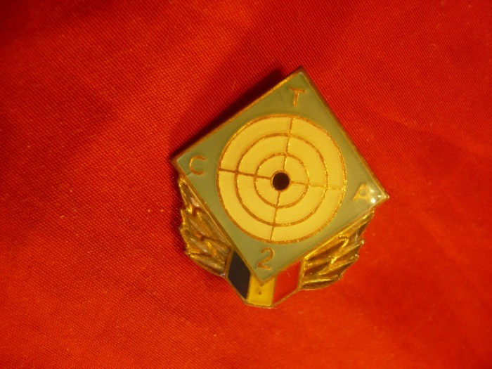 Insigna CTA 2 - TIR , metal si email ,h=3cm