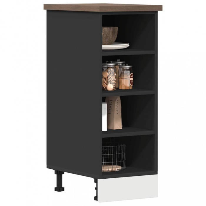Gossi dulap inferior, negru, 30x44,5x81,5 cm, pal