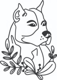 Cumpara ieftin Sticker decorativ, Pitbull , Negru, 83 cm, 4993ST
