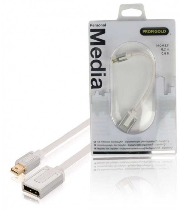 Adaptor Profesional mini DisplayPort - DisplayPort v1.1 0.2m alb