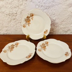 3 FARFURIOARE- PORTELAN FIN- MARCAJ PP (Porsgrunds Porcelain) 1911-1935 D17,5CM