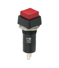 Intrerupator 1 circuit 1A 250V OFF-ON rosu cu retinere foto
