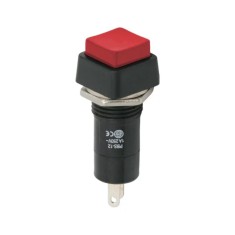Intrerupator 1 circuit 1A 250V OFF-ON rosu cu retinere