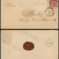 Germany North Confederation 1868 Postal stationery Cover Frankfurt DB.528