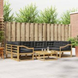 vidaXL Set de canapele de exterior cu pernă 5 pcs Alb și antracit 3386146