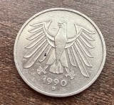C50 - Moneda foarte veche - Germania - 5 marci - 1990 litera D