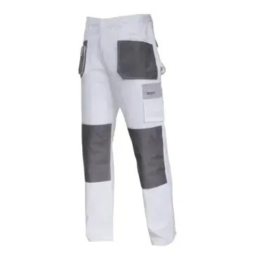 Pantaloni Lahti Pro Lucru Mediu-Grosi Bumbac Culoare Alb Marime M