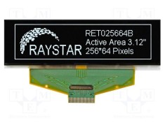 Afișaj OLED grafic 3,12&quot;, 256x64, RAYSTAR OPTRONICS, albă
