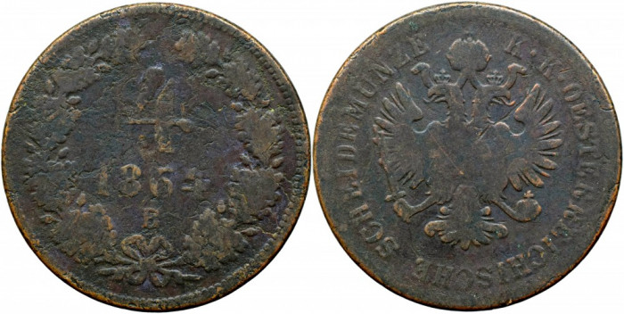 1864 B (Kremnica), 4 kreuzer - Franz Joseph - Imperiul Habsburgic!