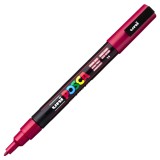 Marker PC-3M Posca cu vopsea pe baza de apa,varf fin, 0.9-1.3 mm,rosu inchis