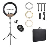 Lampa circulara LED 56 cm,trepied 200 cm,geanta de transport si telecomanda bluetooth
