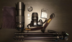 Nikon 5100 + 18-55 + 70-300m + rucsac + trepied + accesorii foto