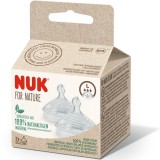 Tetina de silicon NUK For Nature, marime L, 2 buc