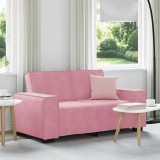 vidaXL Canapea cu 2 locuri, roz, 120 cm, catifea 4105013