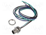 Conector M12 tată 5 pini 2A 60V IP67 drept cablu LUTRONIC